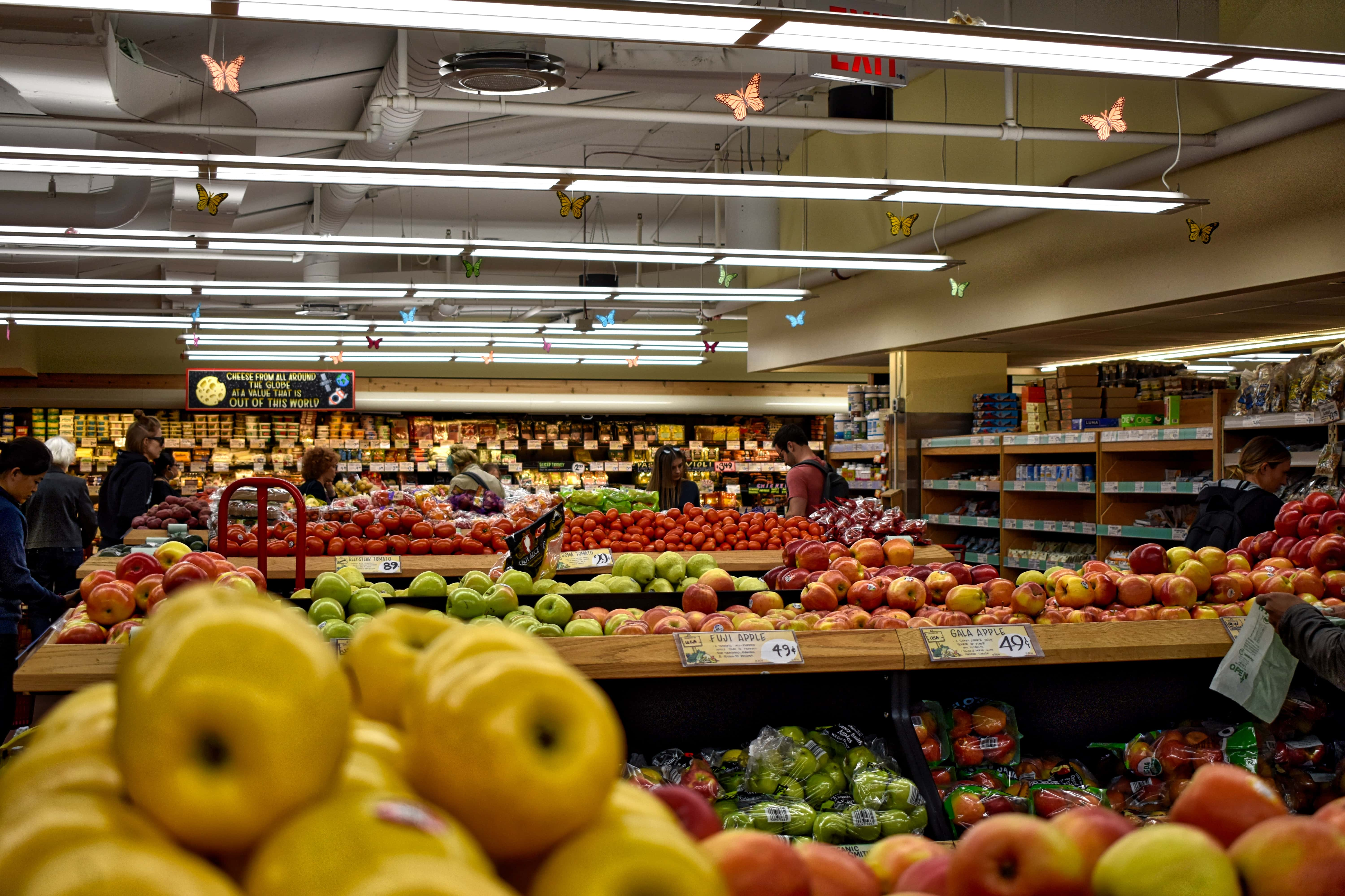 supermarket fruit and veg